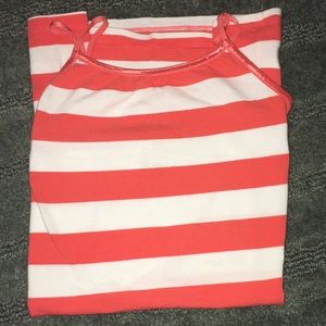 Orange and white striped tank top/ Cami